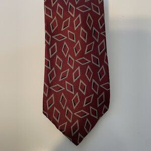 Vintage George Ltd. custom made tie of English silk In burgundy